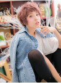 くすみピンク外国人風小顔ナチュラルマッシュc4大宮10代20代30代