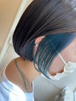 エンレイ(enRei)&nbsp;美髪ツヤ髪ストレート切りっぱなしボブインナーカラーブルージュ