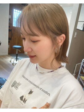 ルーラ(Lula by hair & Spa) ハイトーンベージュボブ