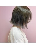 *切りっぱなしボブ/インナーカラー/ブルーグレージュ*