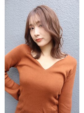 ブゾン(buZon) 【buZonブゾン】大人くびれミディアム×ベージュ系カラー