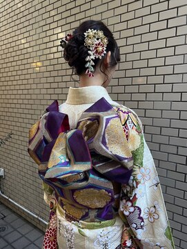 ルッソ チアロ(Lusso chiaro) ☆着物ヘアアレンジ アップスタイル☆/30代40代50代