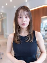 ハバナ 新宿(HAVANA)&nbsp;20代30代大人かわいい斜めバングデザインカラーシルキーベージュ