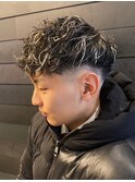 ツーブロック ツイストスパイラル メッシュスタイル フェード
