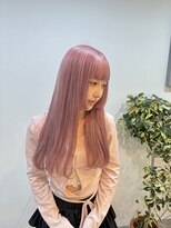 ペレ 栄店(PELE)&nbsp;デザインカラー/レイヤーカット/ウェットヘア/オリーブベージュ