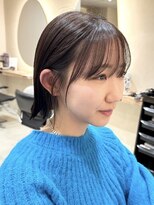 ヒビヲ(HIBIO) 横浜切りっぱなしボブタッセルボブ外ハネボブブリーチなしカラー