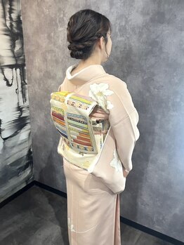 オリガミアート(ORIGAMI ART)の写真/【大橋駅2分】《ヘアセット＋浴衣着付￥8,000→￥6,500》夏のイベント、花火大会には浴衣で可愛く華やかに*