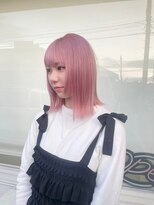 ヴィオラカラー(VIOLLA COLOR) ハイトーンピンクカラー×ナチュラルボブ/小倉