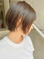 美容室カードル 新小岩店(Cadre)&nbsp;丸みショートボブ/オリーブベージュ/艶トリートメント