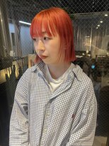 ヌープヘアーアイス(NUUP.hair ici) 夏暖色◎ブリーチなし艶感オレンジブラウン◎20代30代