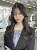 上品可愛い◇韓国くびれヘアダークグレージュ