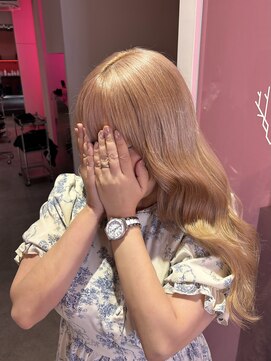 ダズリングディア(Dazzling Deer) ミルクティーベージュ/ホワイトミルクティー/ロング/韓国巻き