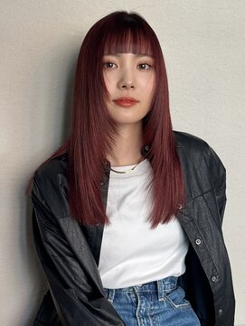 シュク 高円寺(SYUK) 加藤【高円寺】レイヤーカット/内巻きレイヤー/レッドブラウン