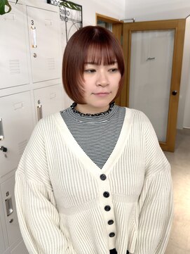 ミーナ バイ アーバン(Meena by urban.) 【Meenaハザマ】可愛すぎない上品ピンクカラー×ミニボブ