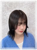 黒髪カタログ/オリーブグレー/小顔ヘア/ココアベージュ