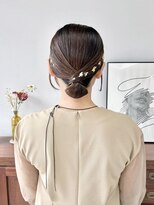 ヘアー アイス 御器所本店(HAIR ICI)&nbsp;ヘアセットヘアアレンジシニヨンボブブラウンカラー