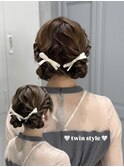 【本多担当】お呼ばれヘアセット　大人可愛いツインスタイル♪