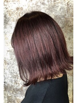 イエローコーン 金沢文庫店(YELLOW CORN) ダークチェリーレッド×外ハネボブ