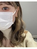 トリート 南行徳本店(TREAT)&nbsp;インナーハイライト×ハニーベージュ×イヤリングカラー/南行徳