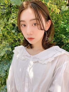 エムクランメイクス 原宿 表参道(m.clan MAKE'S) ボブロブヘアカーキグレージュオリーブベージュ大人かわいい小顔