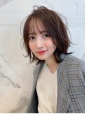 韓国風シースルー前髪 20代30代40代 くびれミディアム