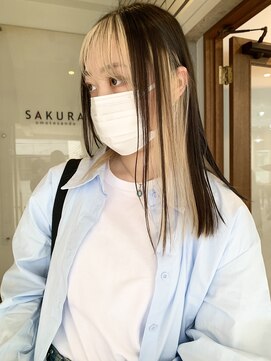 サクラ オモテサンドウ(SAKURA) インナーカラー/フェイスフレーミング/ブロンドカラー