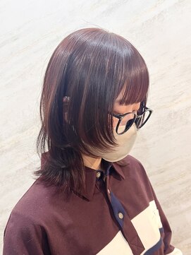 美容室ジャスミン ミディアムウルフ【hotaru】