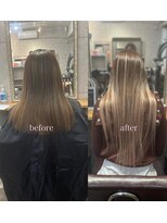 ルフレ 新宿本店2nd(Reflet)&nbsp;お客様カタログ＃新宿髪質改善ブリーチハイトーンエクステ韓国