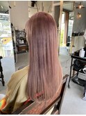 柔らかピンクベージュロング