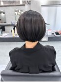 黒髪/グレーベージュ/レイヤーロング/前髪パーマ/銀座/東銀座