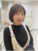 大人かわいい♪ミニボブstyleナチュラルブラウンカラー
