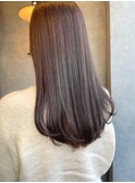シンプルストレート大人ミディブラベンダーグレーベージュ立川