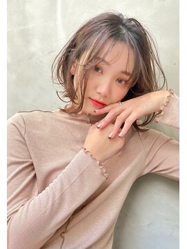 エイミー(Aimee) Aimee 町田　オリーブブラウン×シースルーバング