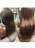 onceのメテオストレート＆エクステ縮毛矯正うねり・広がり改善
