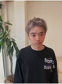 メンズスパイキーショート×プラチナシルバー