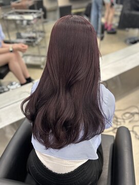 ペレ 栄店(PELE) デザインカラー/レイヤーカット/ウェットヘア/オリーブベージュ