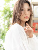 カバーヘア ブリス 大宮西口(COVER HAIR bliss)&nbsp;■かきあげ前髪ショコラアッシュ外ハネウルフ401大宮20代30代