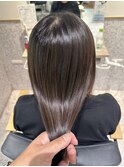 酸性ストレート×アッシュベージュ