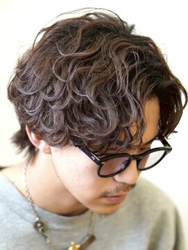 ビカム 名駅(become) 【サーフカールパーマ】メンズウルフミディアム