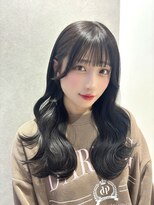 カシュカシュ 表参道(cache cache)&nbsp;ぱっつん前髪顔周り地毛風グレージュカラー