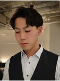 ナチュラルセンターパート/メンズマッシュ