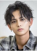 ◎緩波シャドウパーマ×センターパート20代