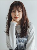 ゆる巻きパーマ/20代30代40代◎ロング/前髪あり/暗髪赤羽