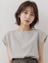 ミロアヴィタ 平尾(miroa vita)&nbsp;外ハネボブ ダークブラウン 顔周りレイヤー 20代 髪質改善