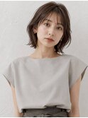 外ハネボブ ダークブラウン 顔周りレイヤー 20代 髪質改善