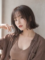 ワゴンバイアフロート(Wagon by afloat)&nbsp;切りっぱなし×ミディアムボブ/前髪20代30代40代髪型池袋