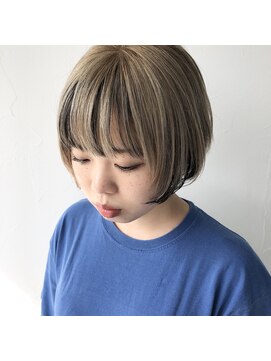 テクライズ 豊橋店(TECHRISE) ブロンドベージュ×ダークグレー×アンブレラカラー