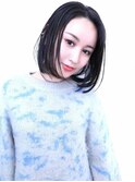 ストレートボブ×ダークグレージュカラー