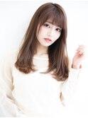 ☆inity☆シースルー前髪　キャラメルベージュ　セミロング