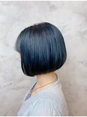 【星川スグル】ボヌール綾瀬美容室 ミニボブ×ブルーグレージュ